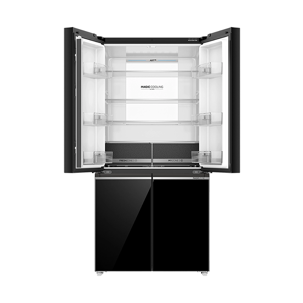 Haier 630L Black Glass 4-door Convertible Refrigerator